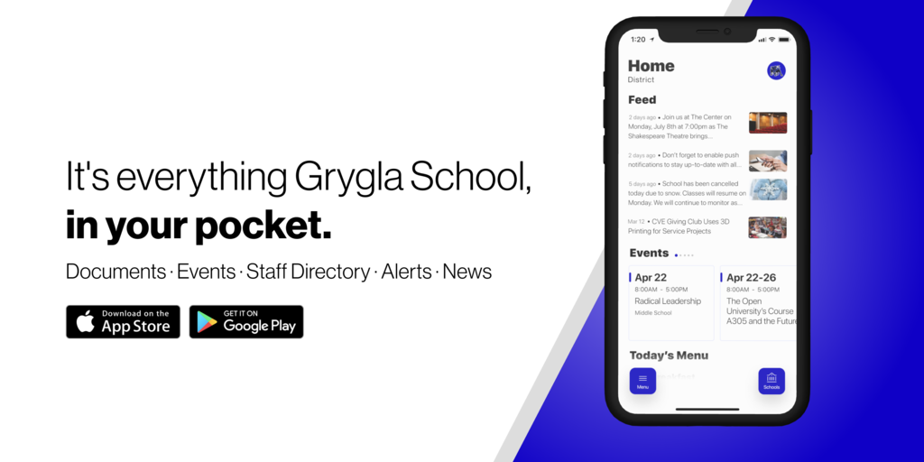It's everything Grygla School, in your pocket. 